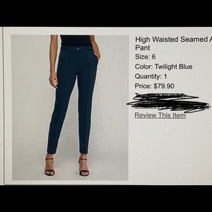 Sz6 Express High Waisted Seamed Ankle Pant